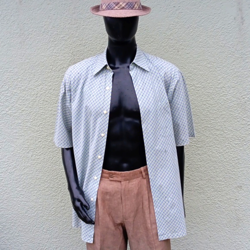 AUSTIN REED LONDON MEN'S PURE COTTON S/S LUXURY SHIRT